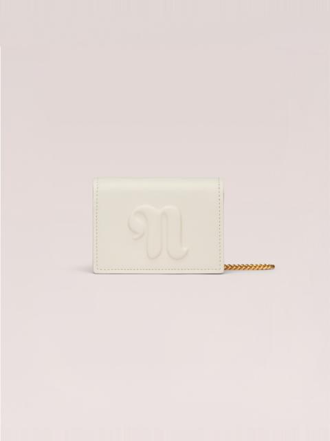 Nanushka THE CONCERTINA MINI - Card holder with chain - Off white