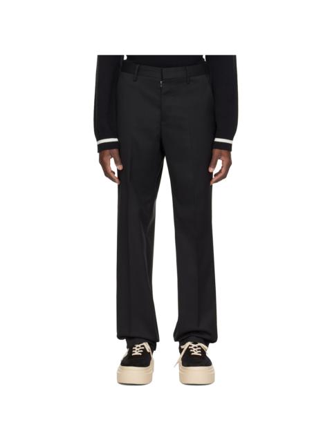 MM6 Maison Margiela Black Creased Trousers