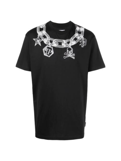 PHILIPP PLEIN necklace print T-shirt