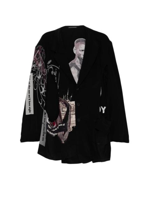 Yohji Yamamoto asymmetric hem jacket