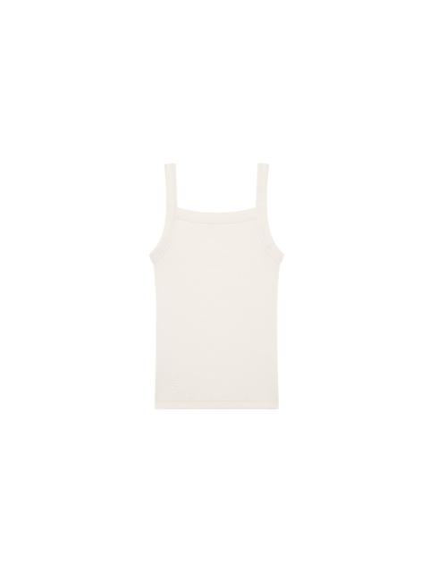 PANGAIA Womens Rib Square Neck Tank Top - Bone White