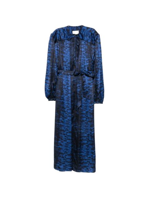 Isabel Marant Isabel Marant Luada Abstract-print Belted Midi Dress