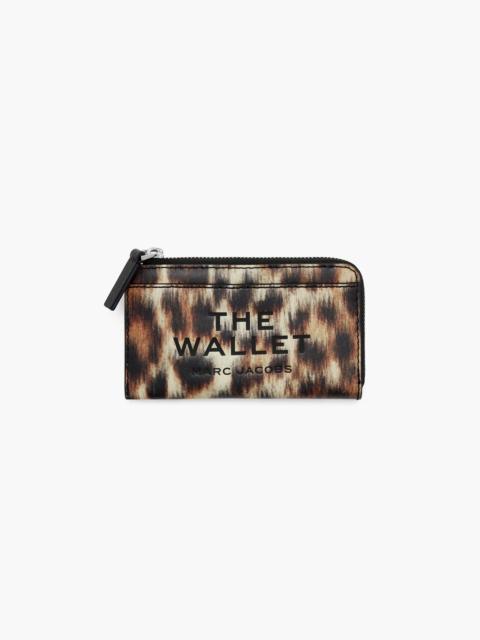 Marc Jacobs LEATHER TOP ZIP MULTI WALLET IN LEOPARD