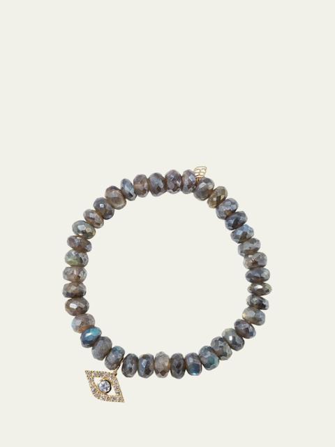 SYDNEY EVAN Mystic Labradorite and Diamond Evil Eye Bracelet