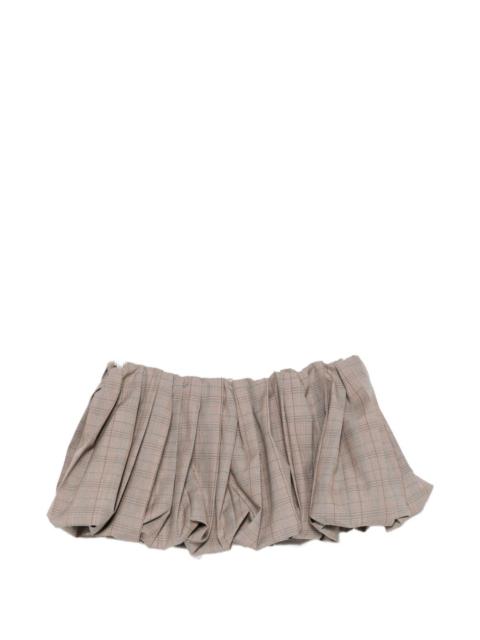 Miu Miu check-pattern pleated mini skirt