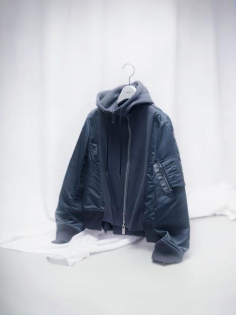 sacai Sponge Sweat x Nylon Twill Hoodie