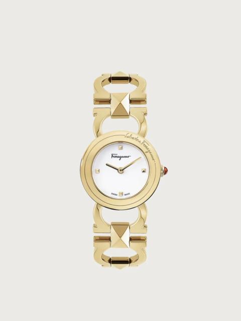 FERRAGAMO DOUBLE GANCINI STUD WATCH