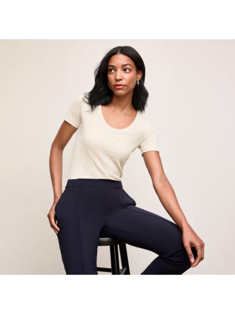 M.M.LaFleur Avi Scoopneck T-Shirt - Organic Ribbed Pima Cotton