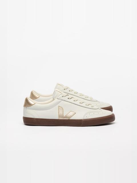 VEJA VOLLEY LEATHER WHITE PLATINE BARK
