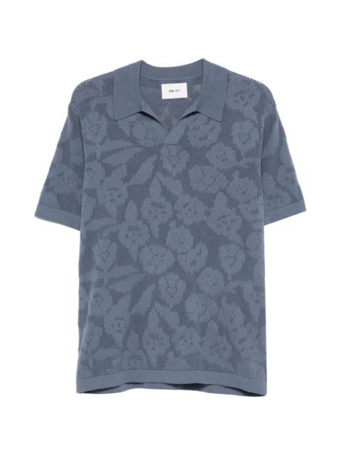 NN07 Ryan floral openwork T-shirt