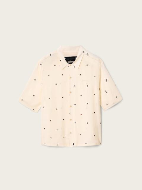 ALLSAINTS CARDSUIT OVERSIZED LINEN BLEND SHIRT