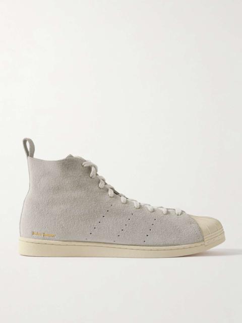 adidas Originals + Wales Bonner Superstar Hi Perforated Suede High-Top Sneakers
