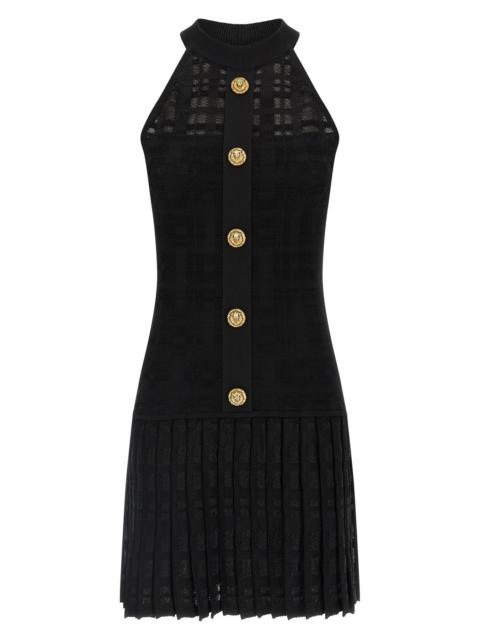 Balmain Tartan knit dress
