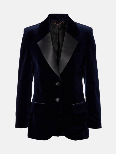 Victoria Beckham Cotton-blend velvet blazer