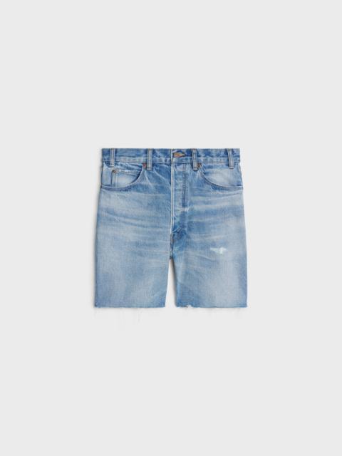 CELINE Wesley shorts in zuma wash denim