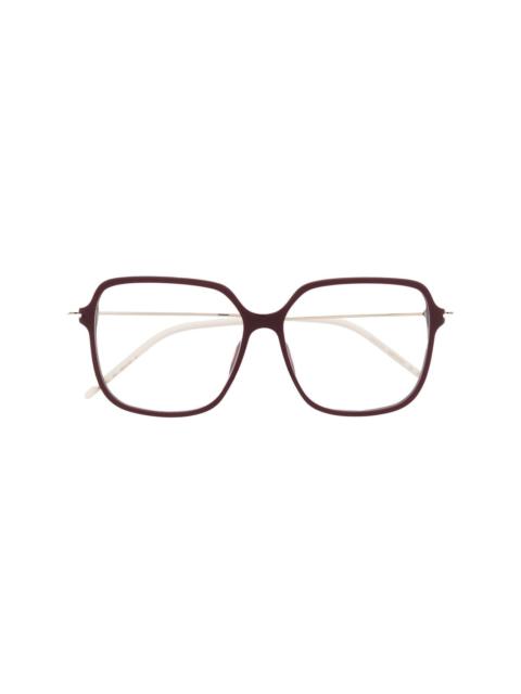 oversized-frame logo glasses