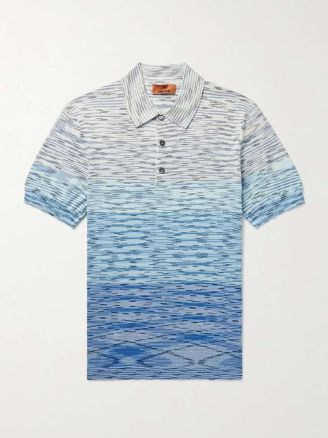 Missoni Dégradé Space-Dyed Cotton-Jersey Polo Shirt