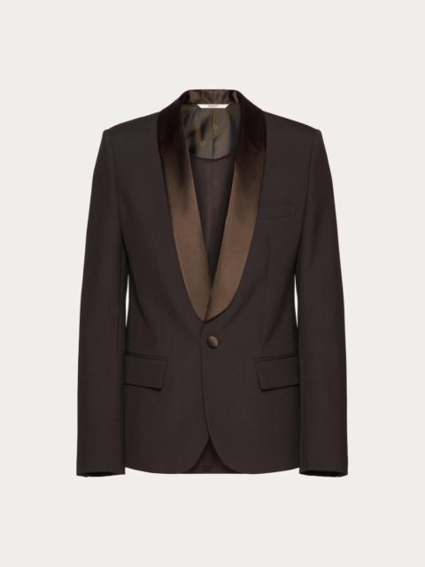 WOOL DINNER JACKET WITH MAISON VALENTINO TAILORING LABEL AND CHIFFON INNER BIB