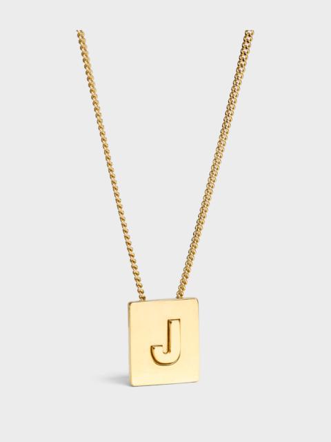 Celine letter pendant necklace in brass hotsell