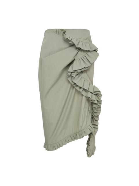 Dries Van Noten Draped Skirt With Ruffle Detail