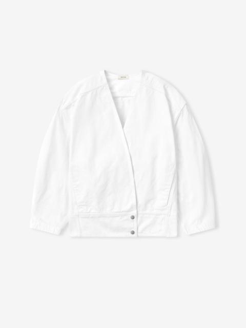 Fear of God Womens Cotton Twill Relaxed Lapelless Jacket