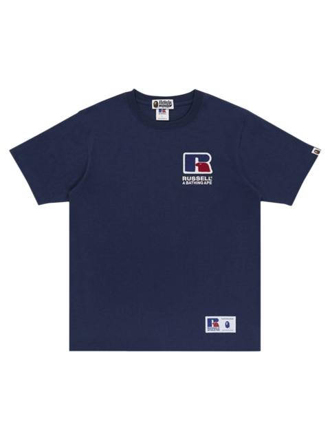 BAPE x Russell College T-Shirt 'Navy'