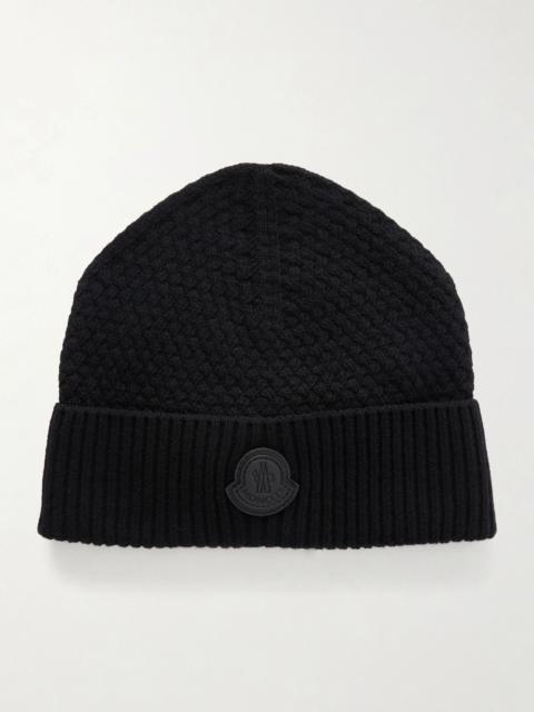 Moncler Logo-Appliquéd Wool and Cashmere-Blend Beanie