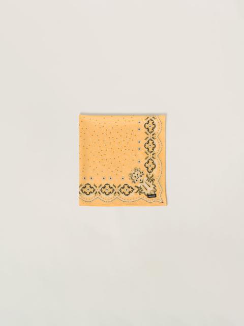 Miu Miu Printed cotton poplin scarf