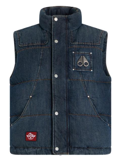 MOOSE KNUCKLES x Evisu padded logo-patch vest
