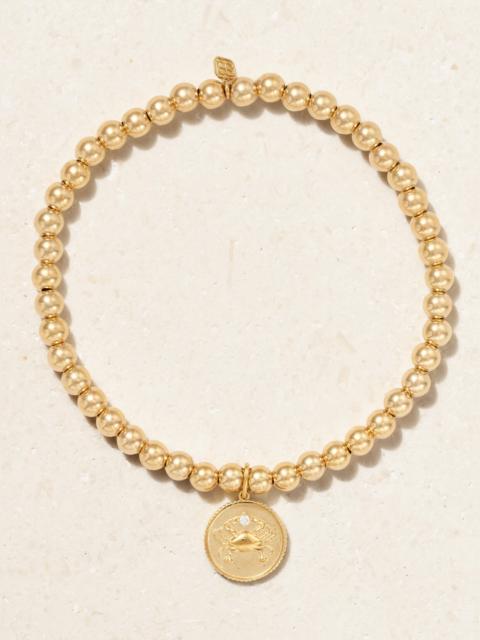 SYDNEY EVAN Cancer 14-karat Gold Diamond Bracelet