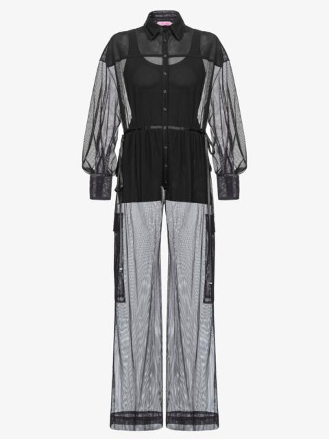 PINKO REIMAGINE TULLE CARGO JUMPSUIT BY PATRICK MCDOWELL