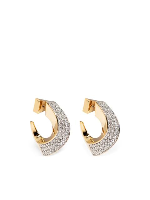 Lanvin crystal-embellished hoop earrings