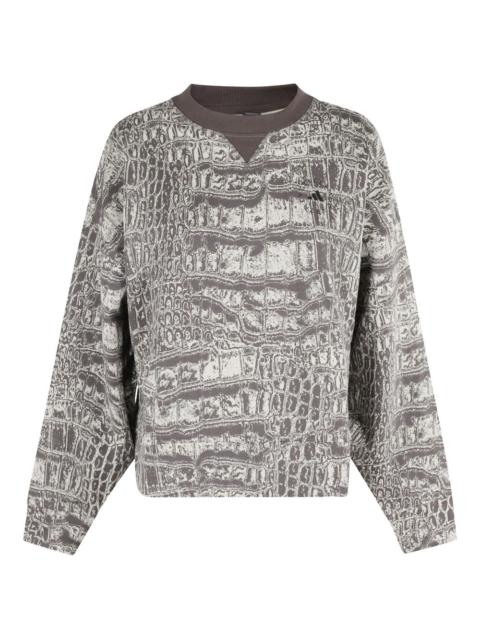 adidas crocodile-print crew-neck sweatshirt