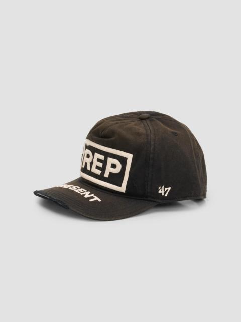 REPRESENT Men's Resent Box Logo Baseball Cap - Washed Black