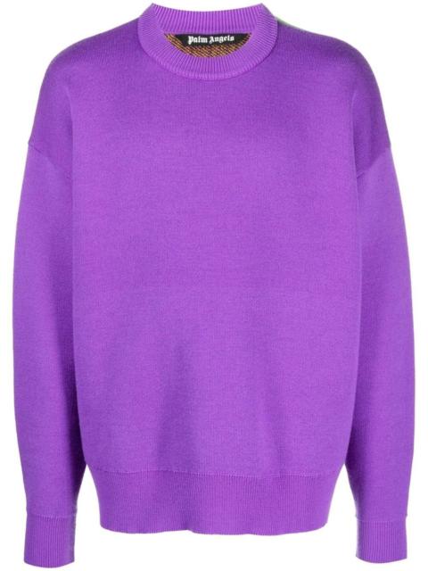 Palm Angels palm-tree wool-knit jumper