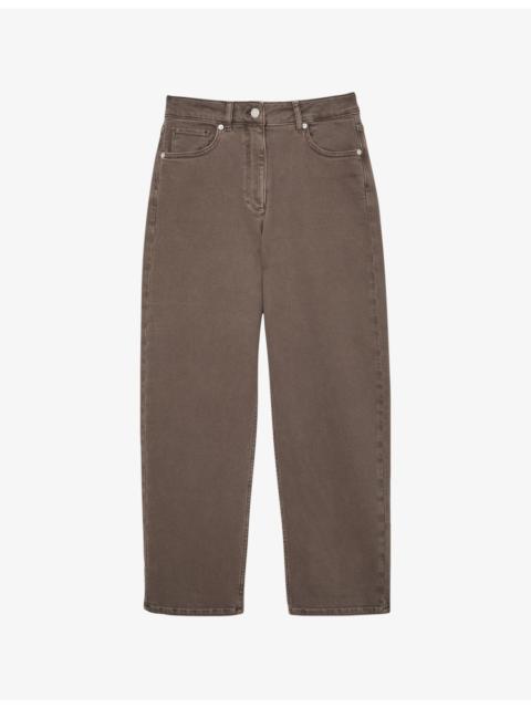 REISS Selin Mid-Rise Straight-Leg Denim Jeans