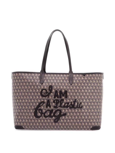 Anya Hindmarch I AM A PLASTIC BAG ZIPPED MOTIF TOTE BAG