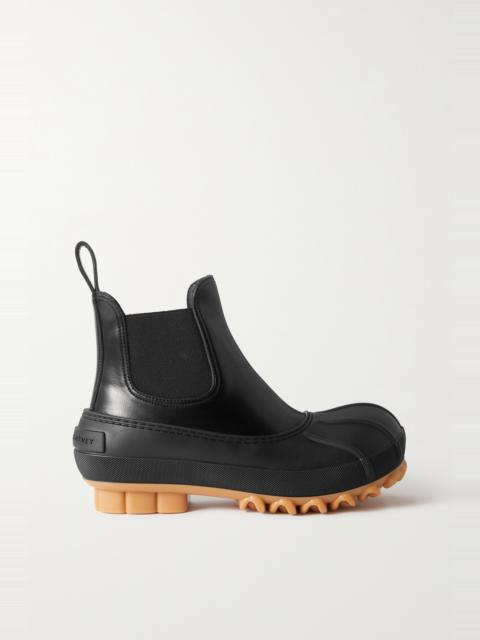 Stella McCartney Duck rubber-trimmed vegetarian leather Chelsea boots