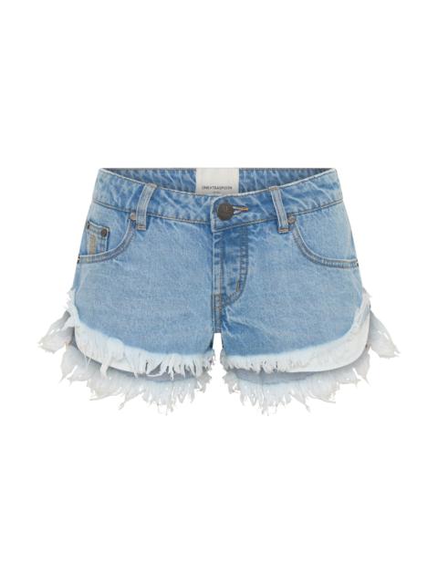 ONE TEASPOON Dukes Low Waist Denim Short - Riviera Blue