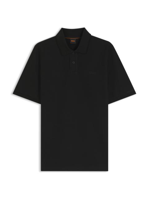 BOSS REGULAR-FIT POLO SHIRT IN HONEYCOMB-STRUCTURED COTTON PIQUE