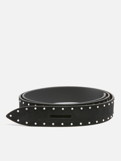 Isabel Marant Isabel Marant Lecce Crystal-Embellished Nubuck Leather Belt