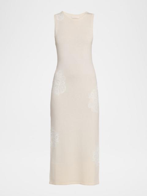 RAMY BROOK Luciana Sleeveless Lace Applique Midi Dress