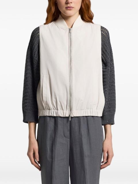 PESERICO elasticated-hem gilet