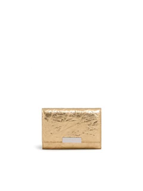 Marni Prisma tri-fold metallic leather wallet
