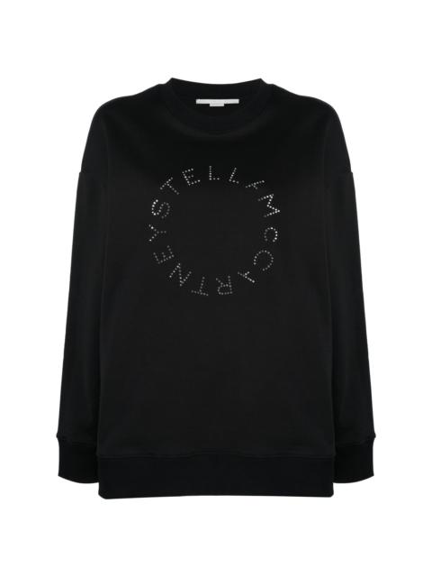 Stella McCartney rhinestone-embellished logo sweatshirt