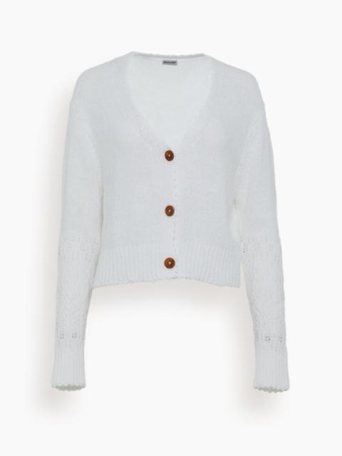 RACHEL COMEY Olia Cardigan in White