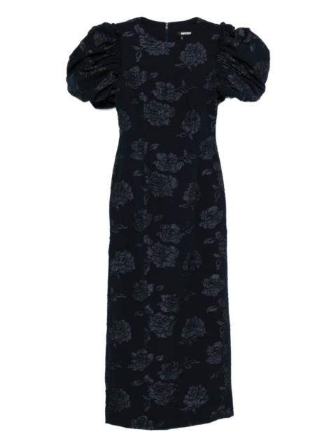 ROTATE jacquard puff maxi dress