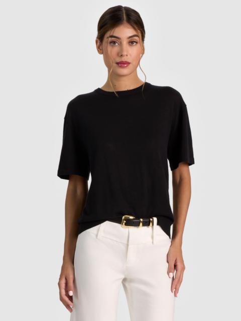 Alice + Olivia AMELIE CASHMERE KNIT TEE - BLACK
