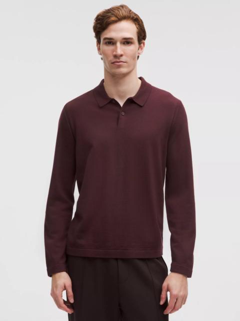 lululemon New Venture Long-Sleeve Knit Polo Shirt