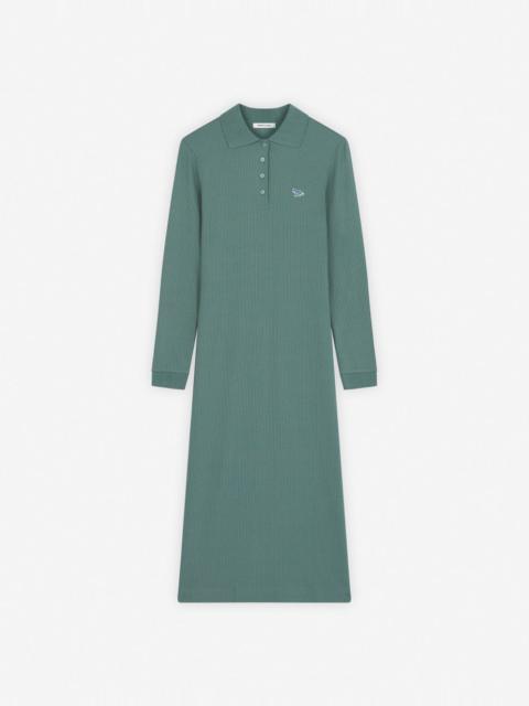 Maison Kitsuné FINE RIBBED LONG SLEEVES POLO DRESS